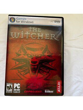 The Witcher Role Playing Game For Windows PC DVD 2007 Red Box Cover